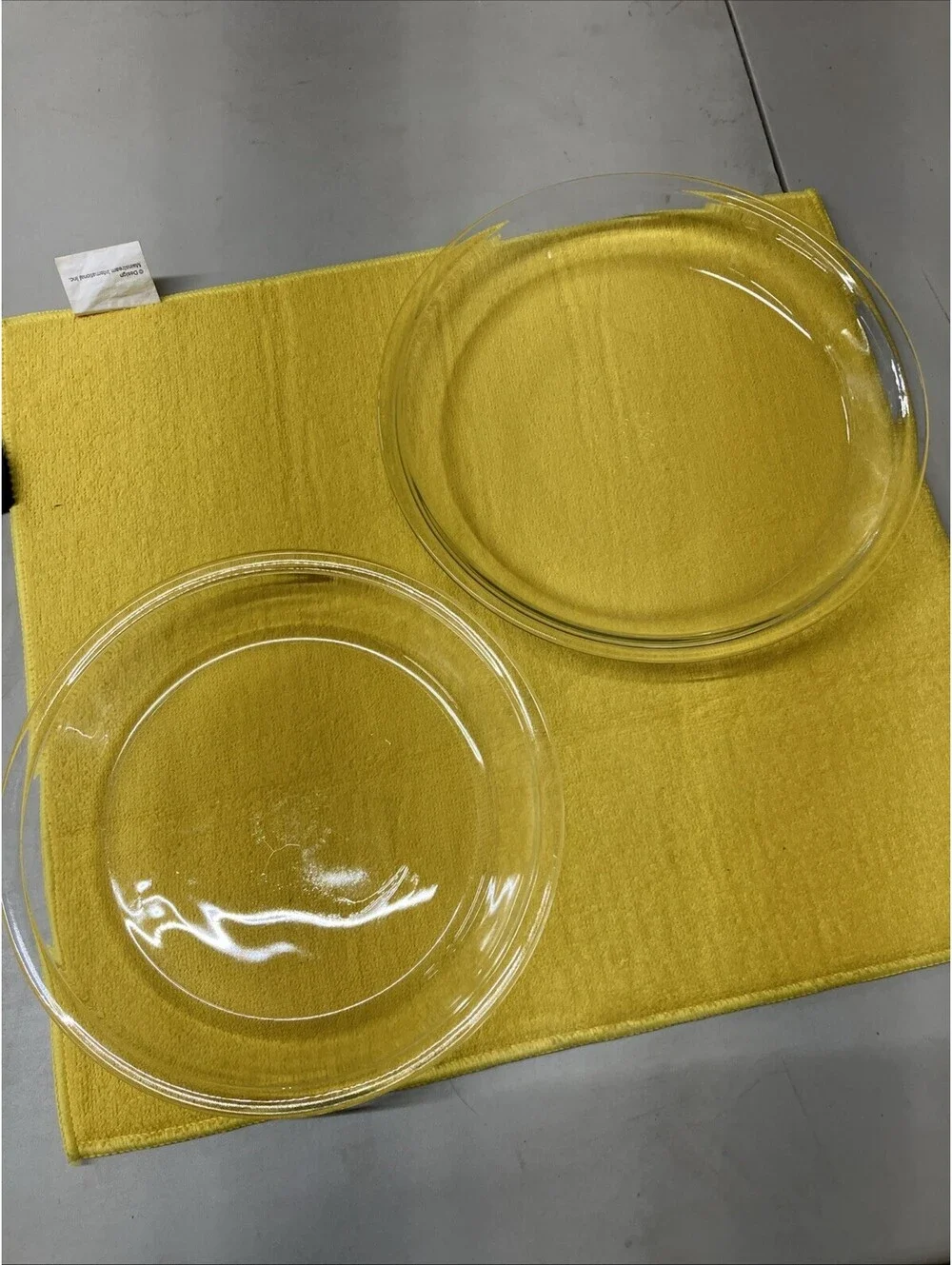 VTG Big Letter PYREX 2 Piece Glass Pie Plate 209 Baking Dish Pan 9 & 10”